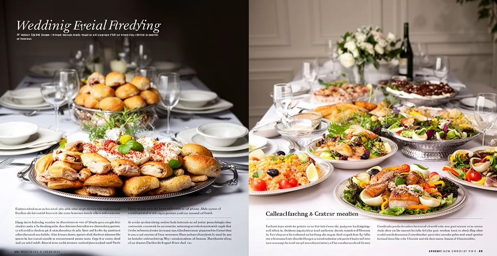 Scène de dégustation comparative entre un traiteur artisan et industriel dans un lieu de réception élégant