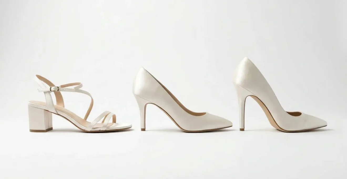 Comparaison visuelle de trois hauteurs de talons et leur impact sur la posture